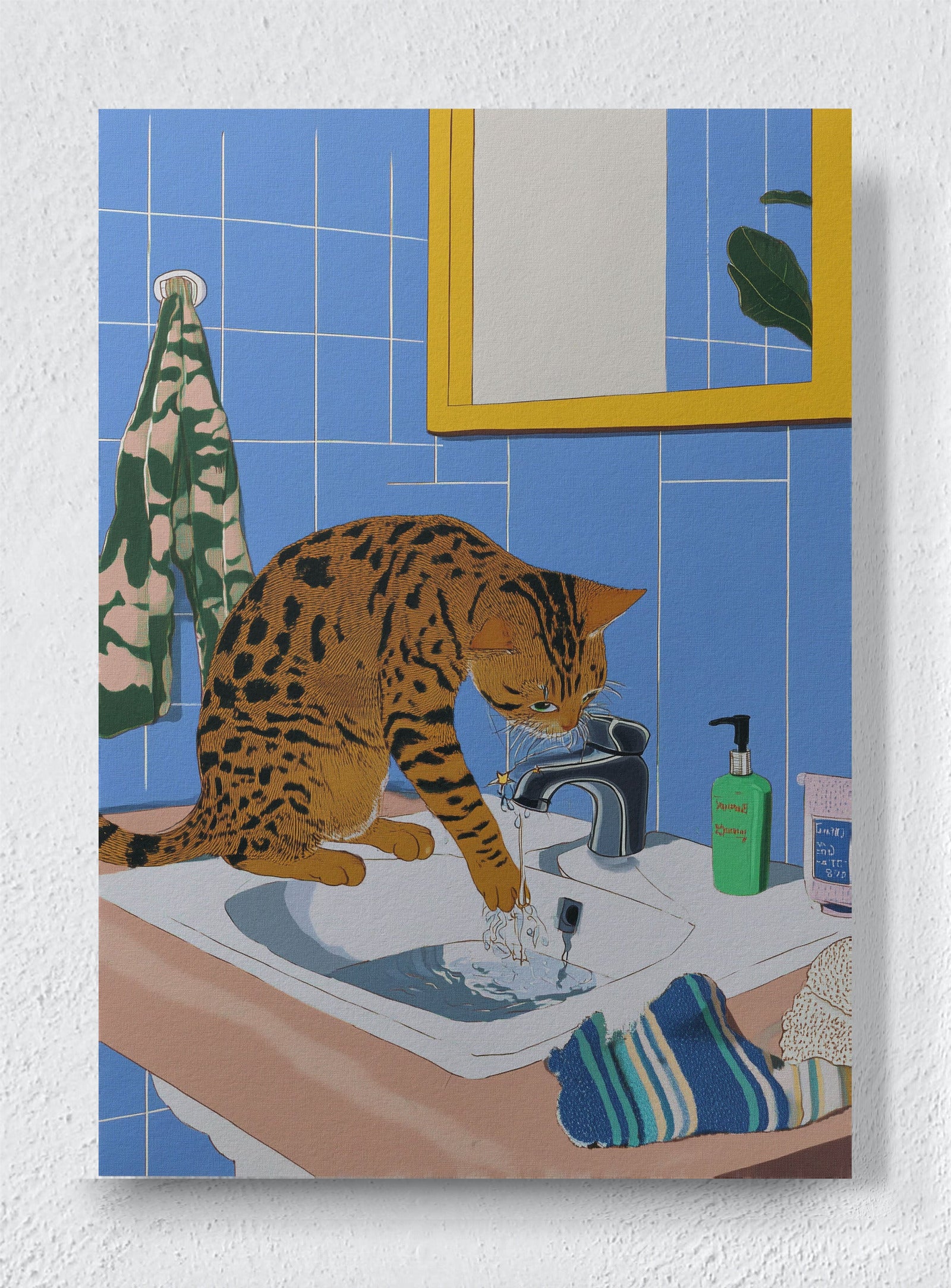 THE FELINE FOUNTAIN - Unframed canvas