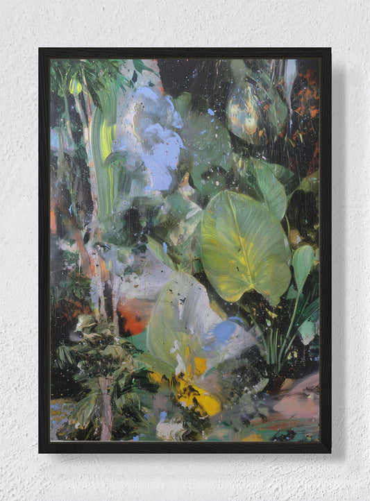 THE GARDEN AFTER RAIN - Black frame canvas