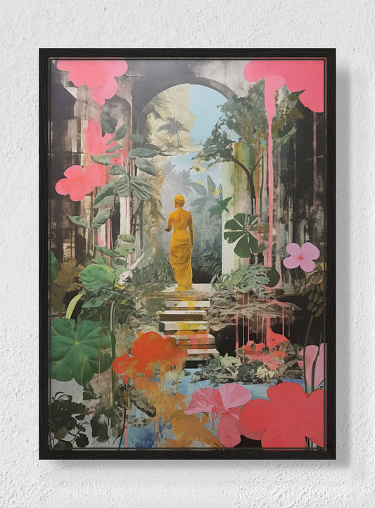 THE GARDEN - Black frame canvas