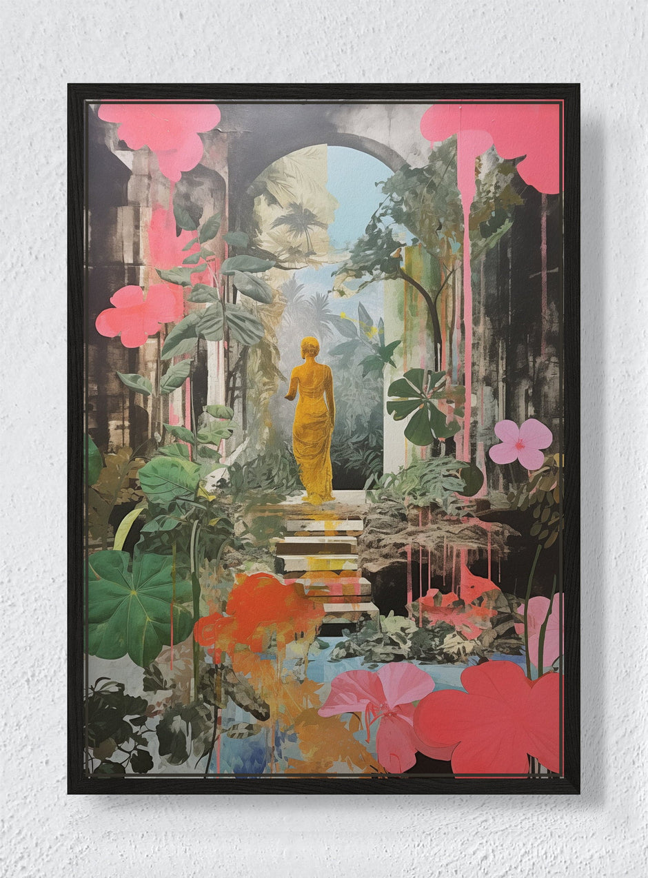 THE GARDEN - Black frame canvas