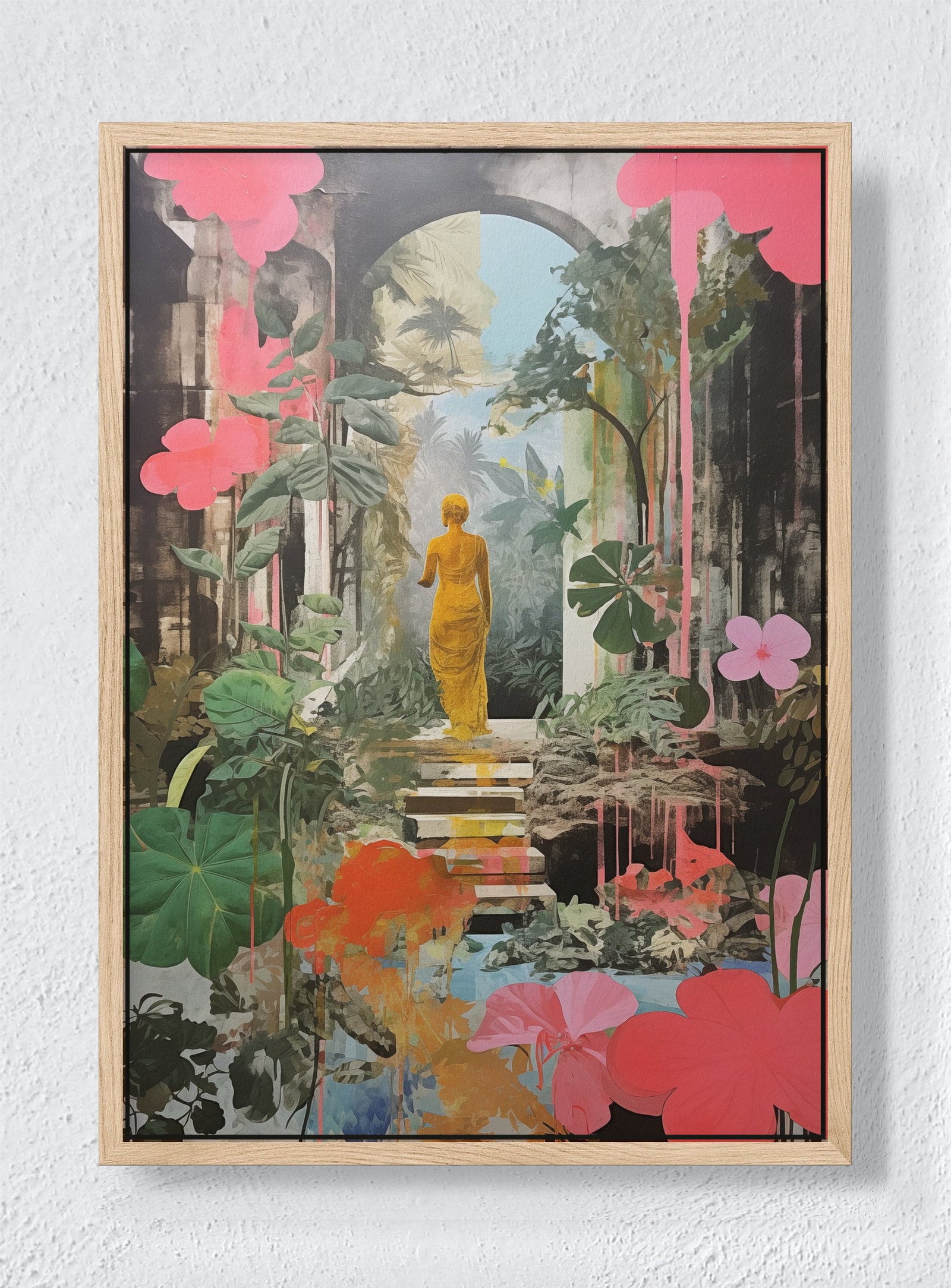 THE GARDEN - Natural frame canvas