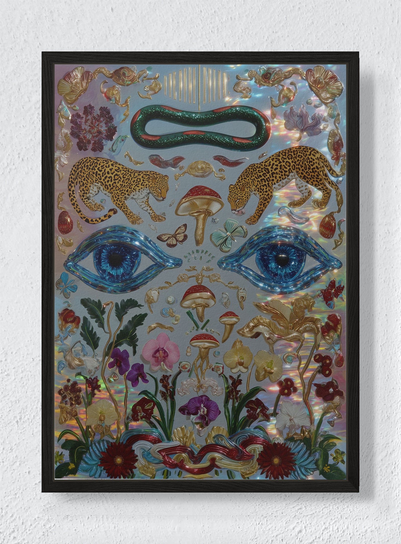 THE GARDEN OF WATCHFUL BEASTS - Black frame canvas