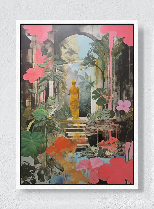 THE GARDEN - White frame canvas