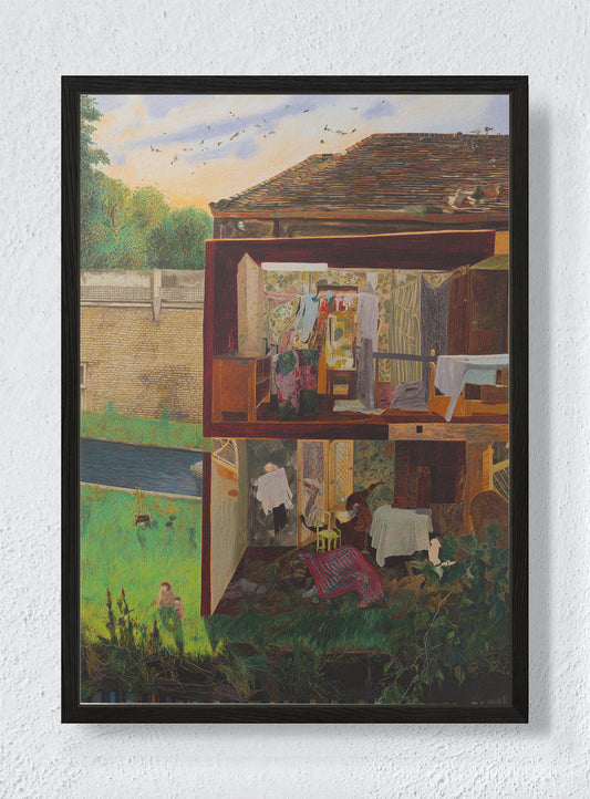 THE HARMONY OF HANDS WORKING - Black frame canvas