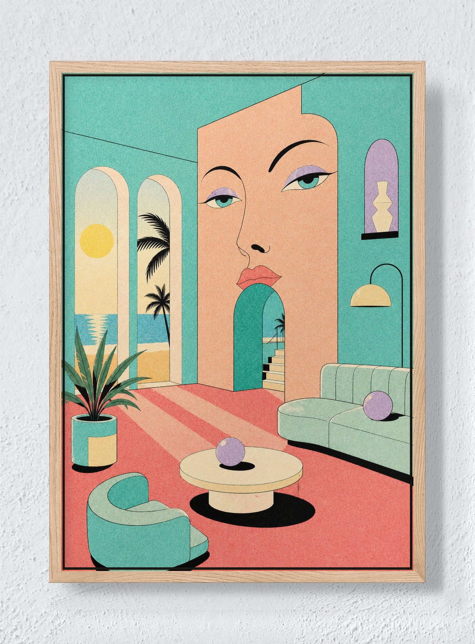 THE HOSTESS - Natural frame canvas