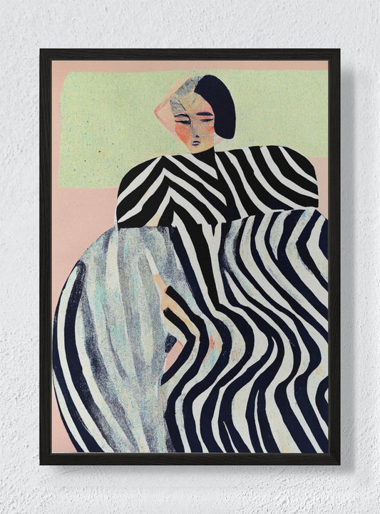 THE HYPNOTIC MUSE - Black frame canvas