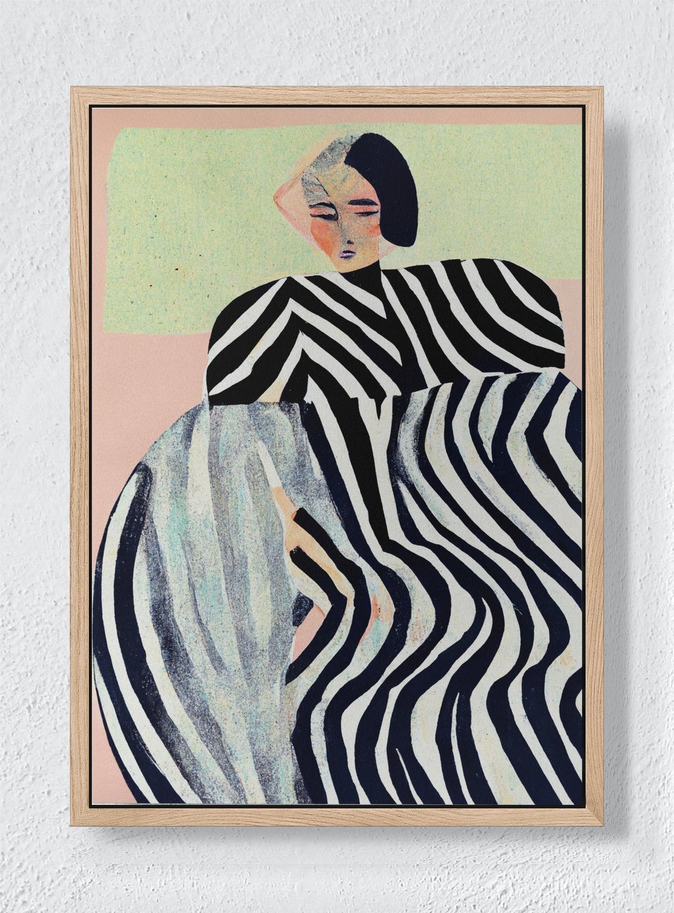 THE HYPNOTIC MUSE - Natural frame canvas
