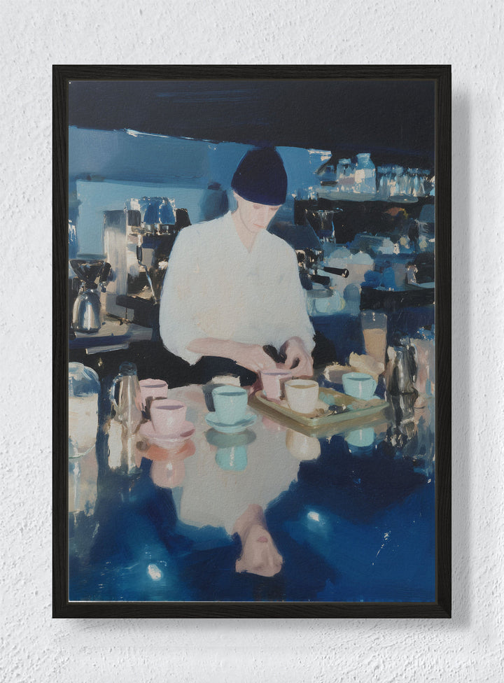 THE MORNING SHIFT - Black frame canvas