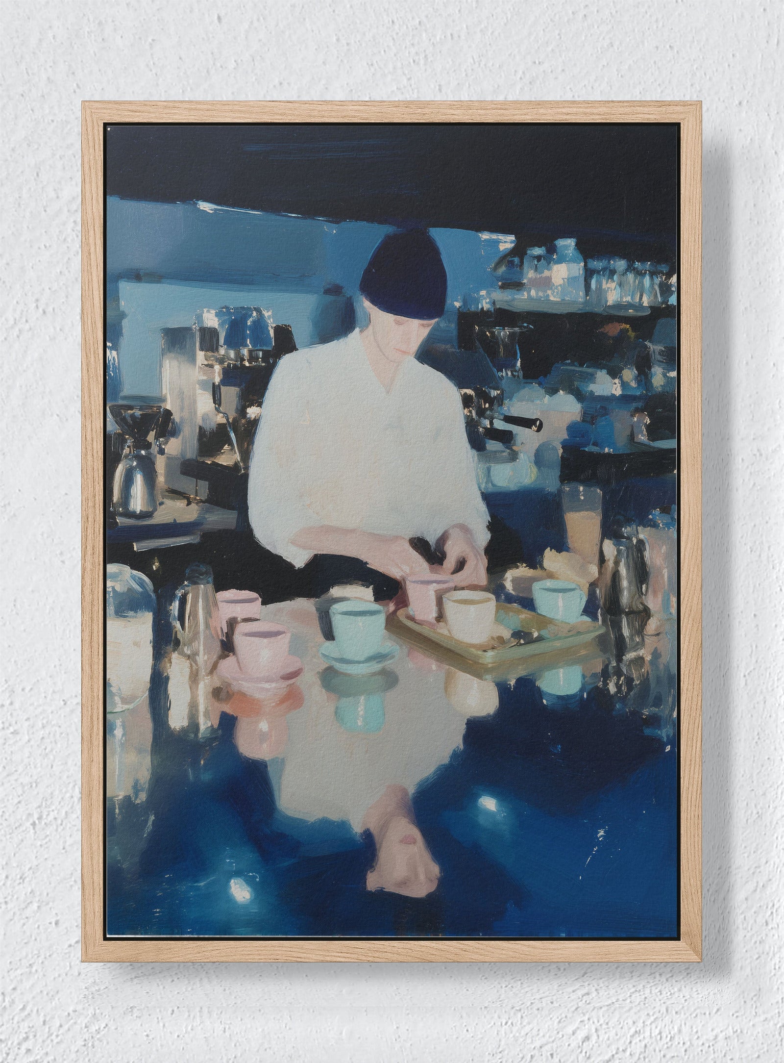THE MORNING SHIFT - Natural frame canvas
