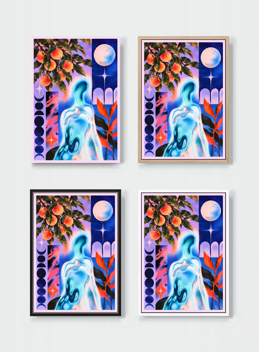 HUEDRA canvas frame comparison - THE NIGHT FRUIT ARRANGEMENT