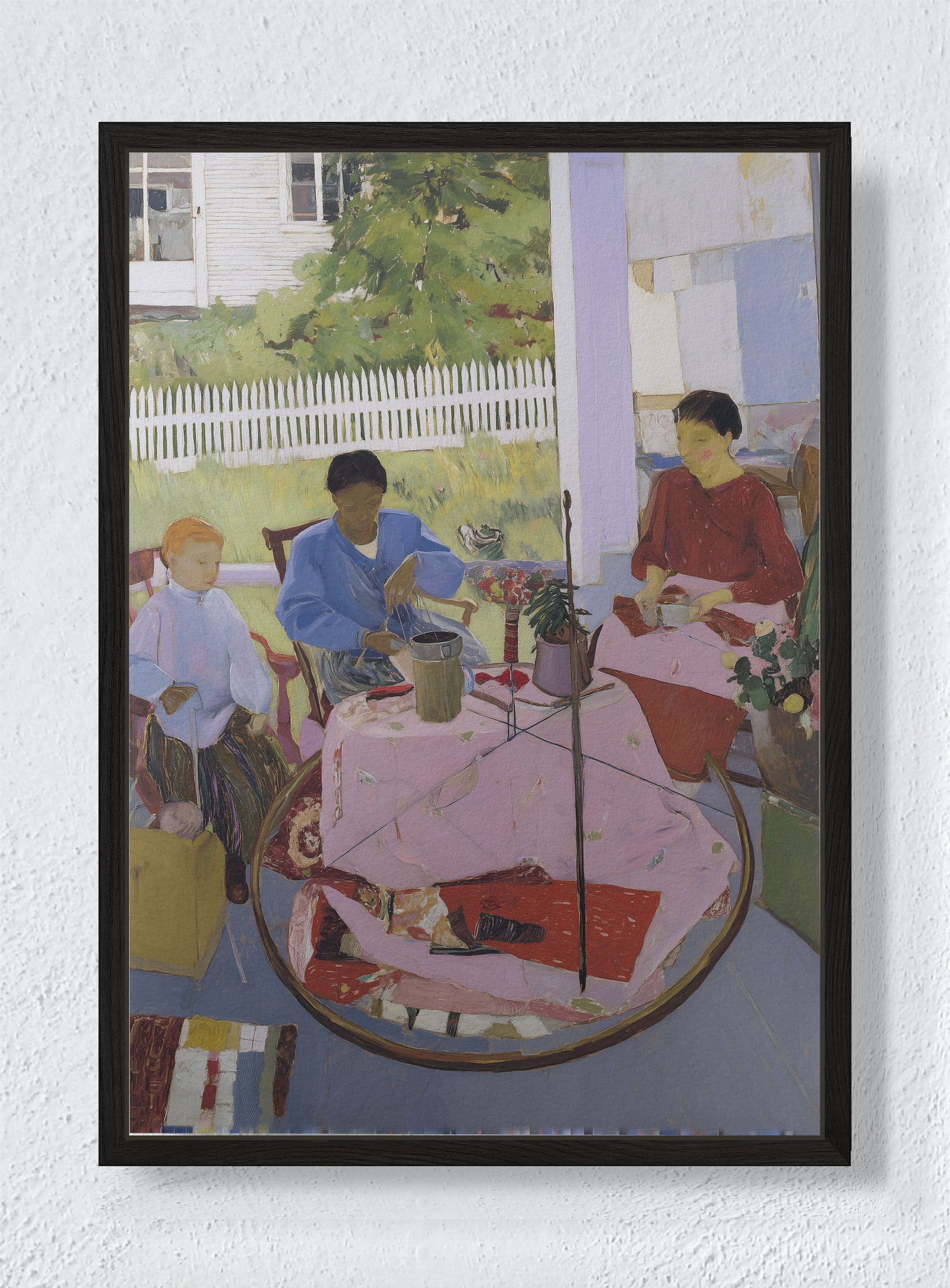 THE QUIET COMPANY OF FRIENDS - Black frame canvas