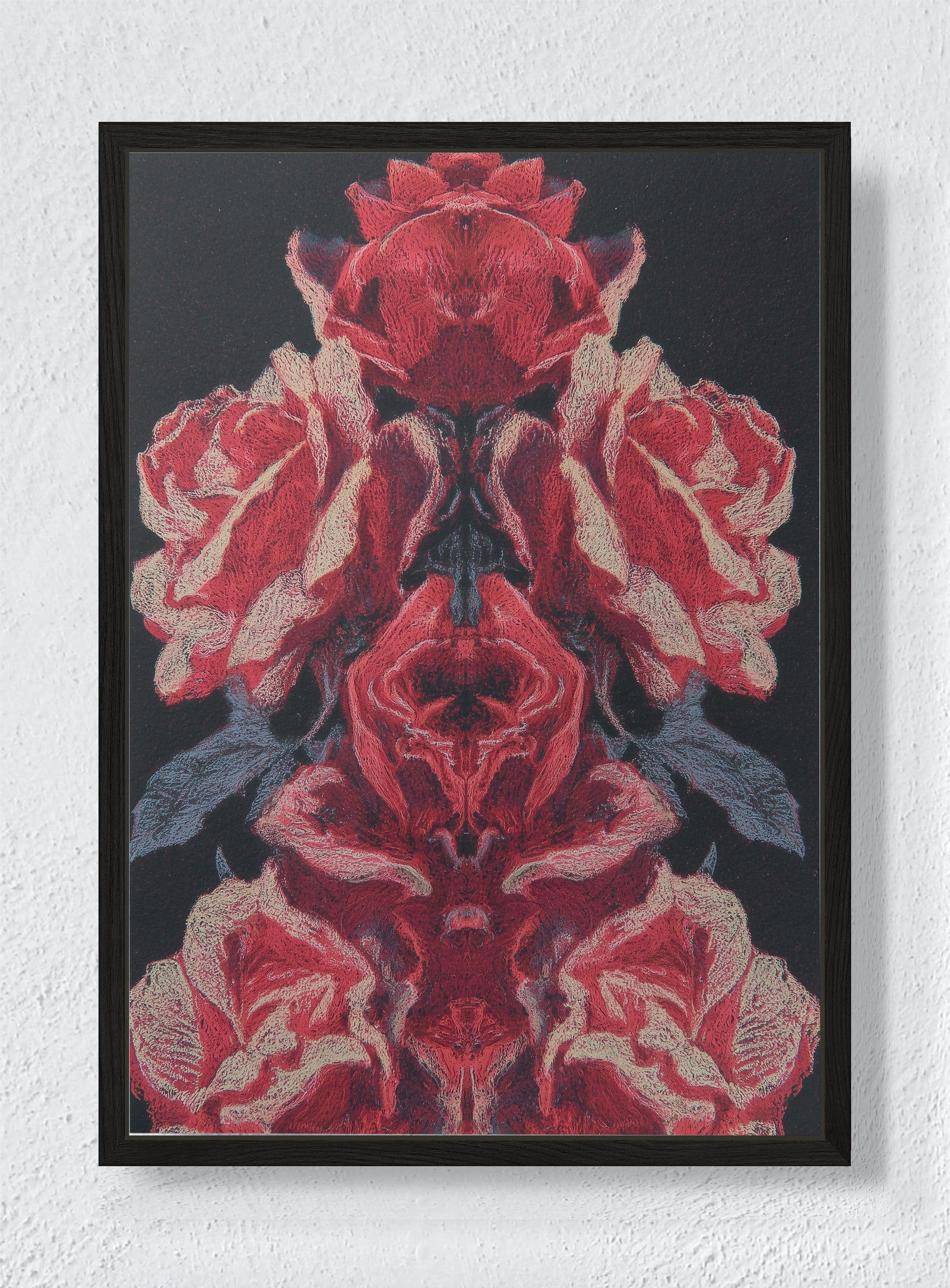 THE RED ORACLE - Black frame canvas