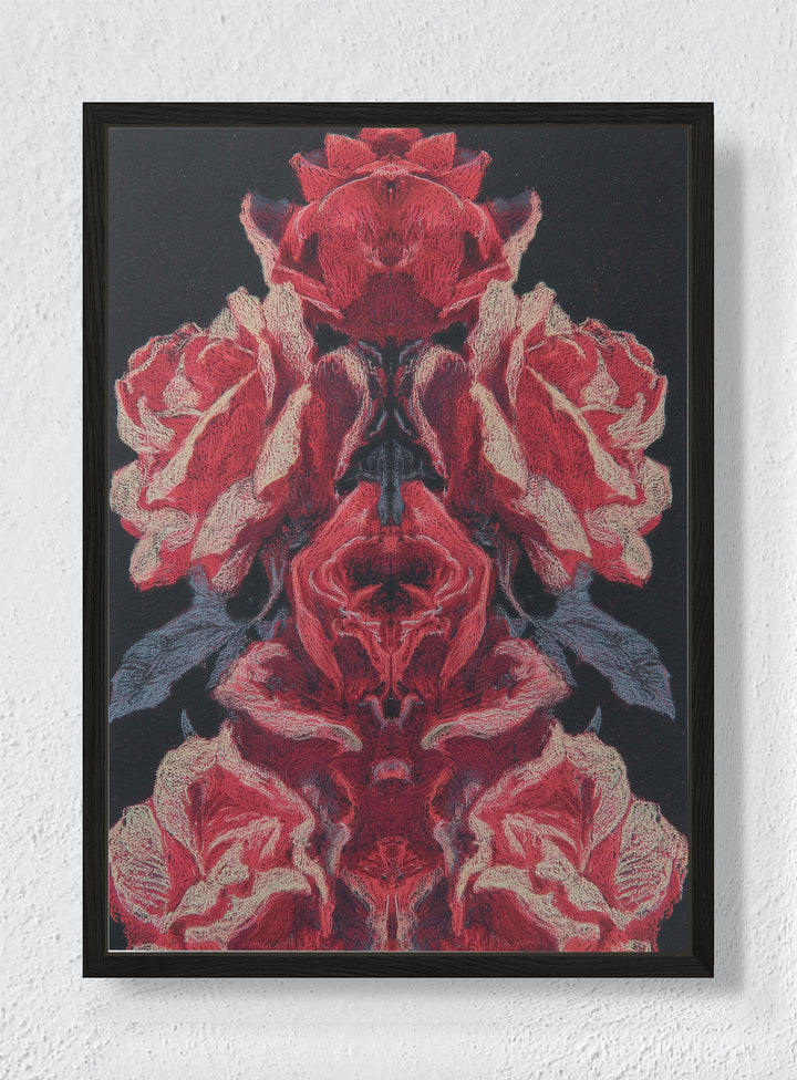 THE RED ORACLE - Black frame canvas