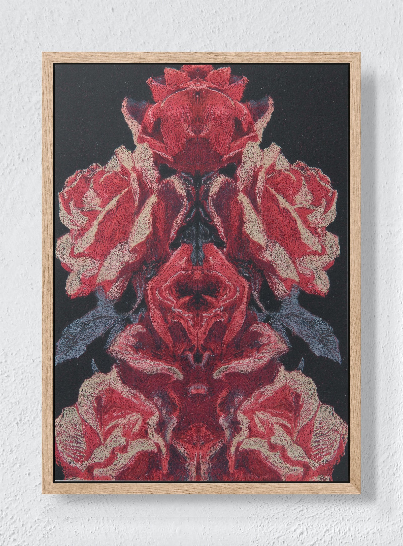 THE RED ORACLE - Natural frame canvas
