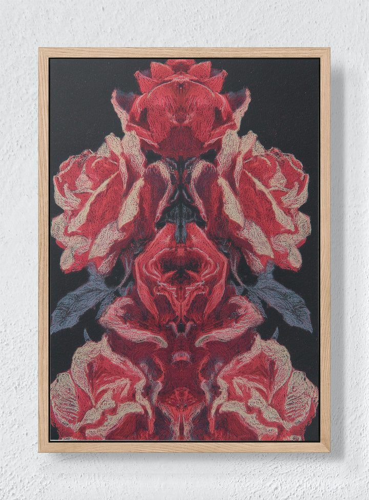 THE RED ORACLE - Natural frame canvas