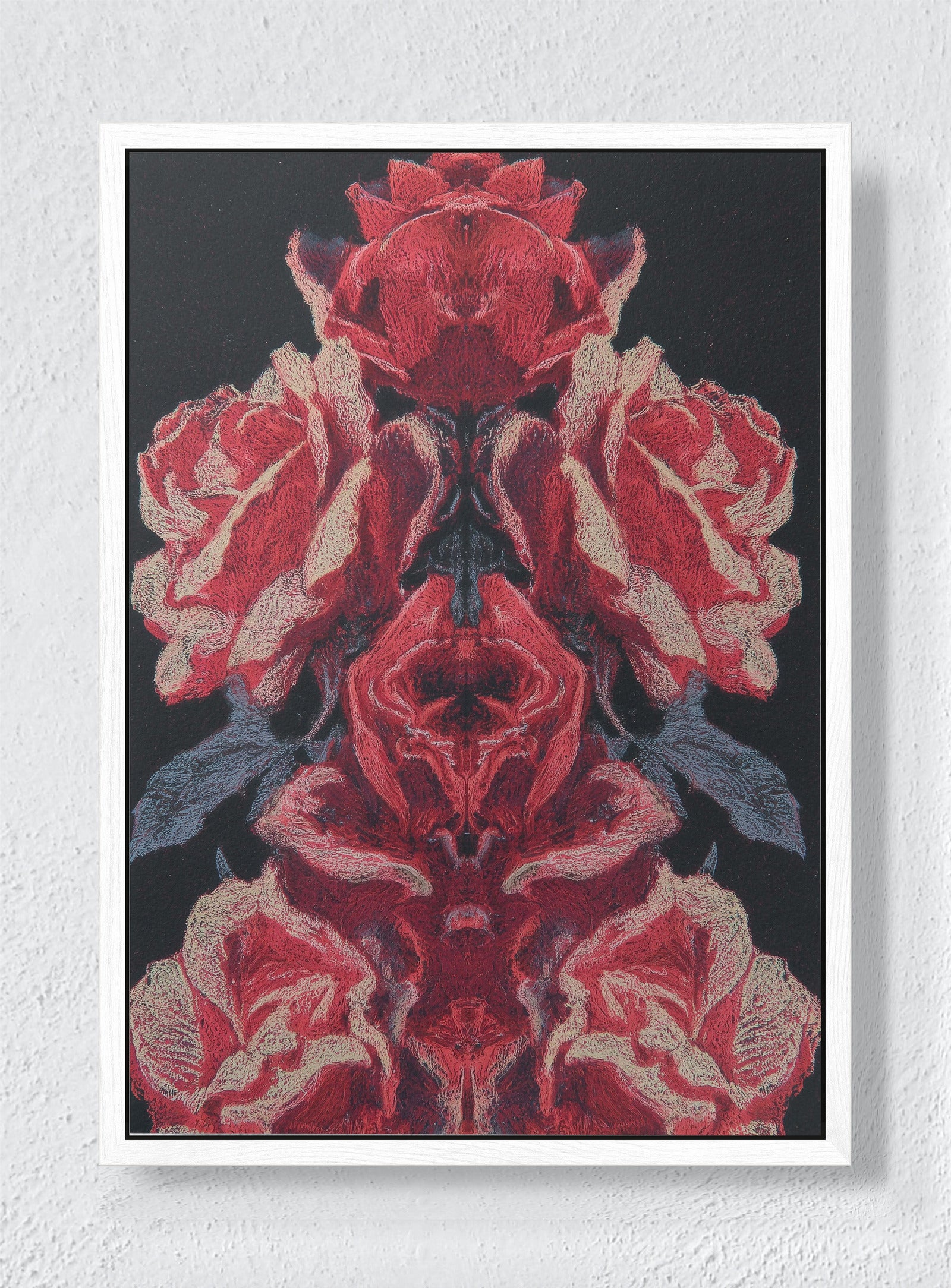 THE RED ORACLE - White frame canvas