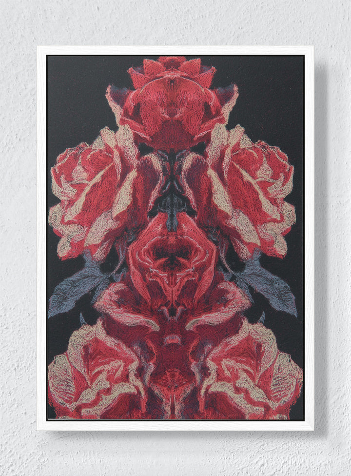 THE RED ORACLE - White frame canvas