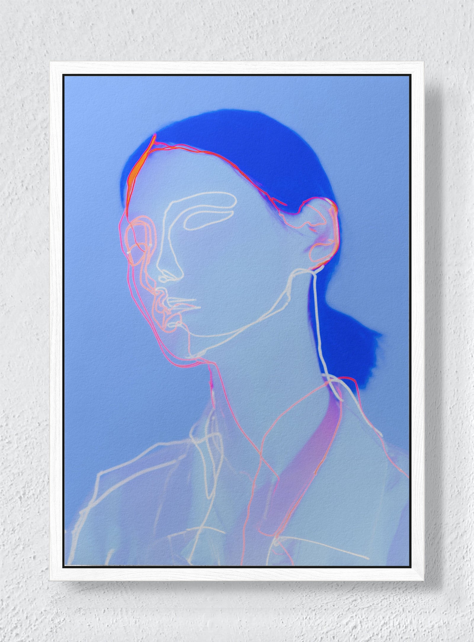 THE SELF IN LOW VOLTAGE - White frame canvas