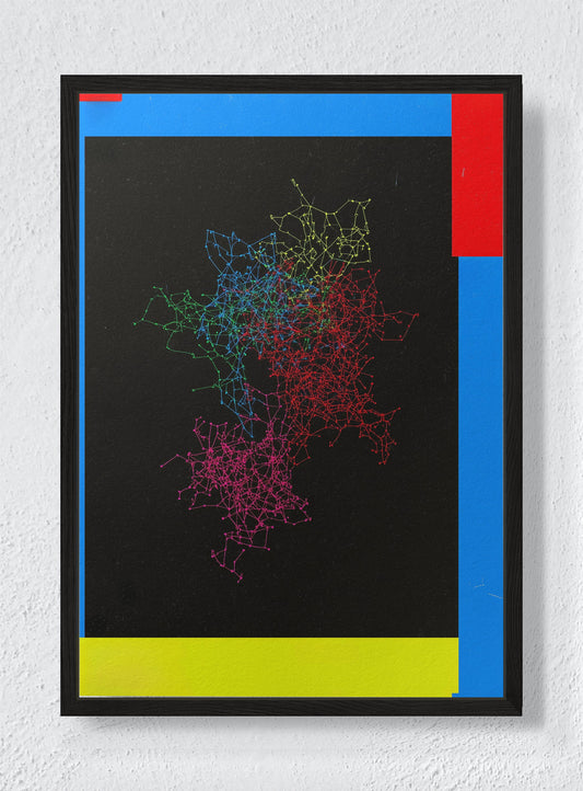 THE SQUARE THAT WANTED TO BE AIR - Black frame canvas