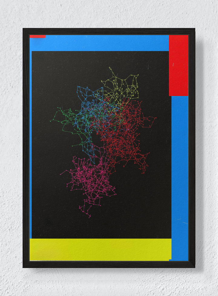 THE SQUARE THAT WANTED TO BE AIR - Black frame canvas