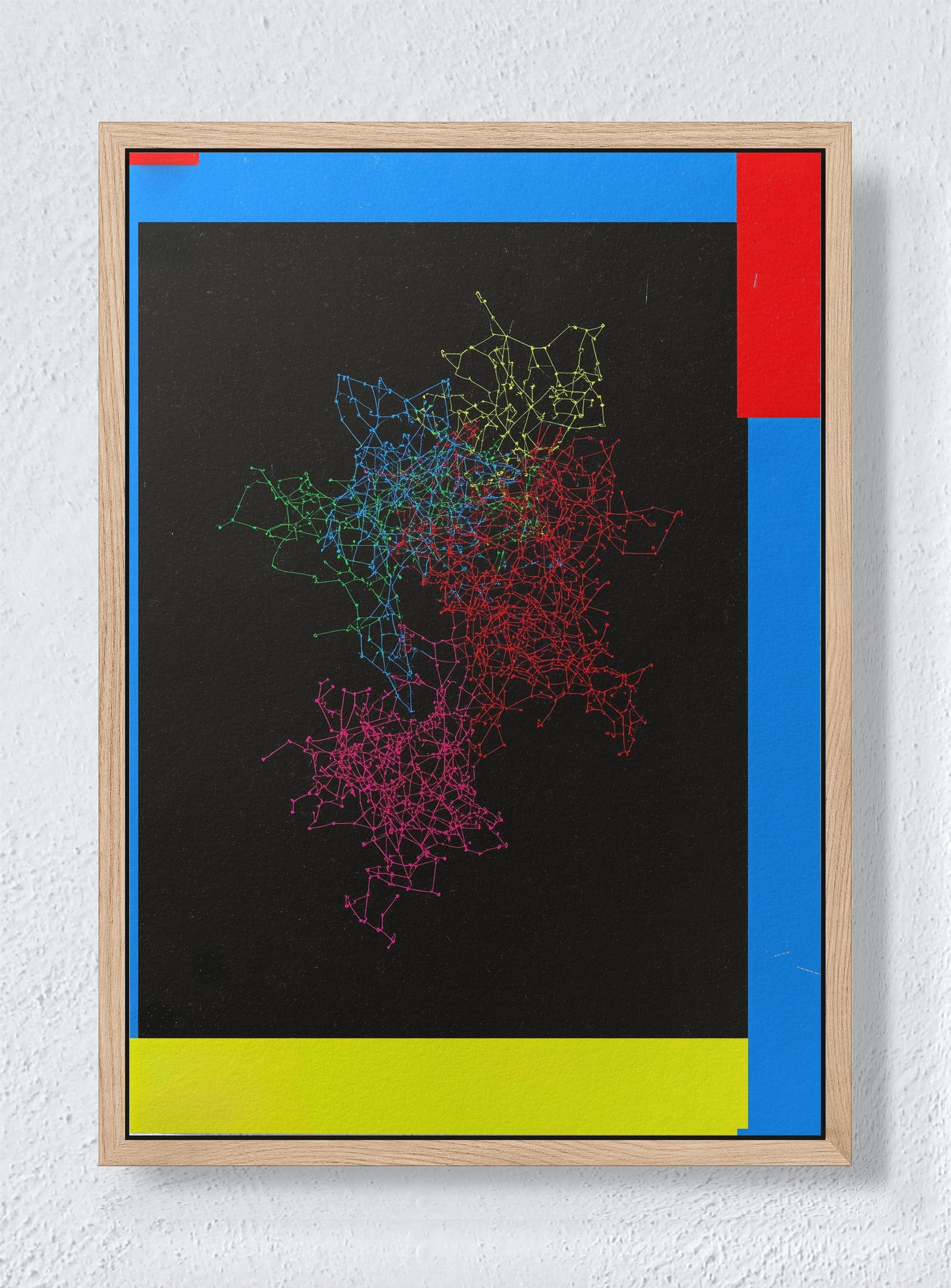 THE SQUARE THAT WANTED TO BE AIR - Natural frame canvas