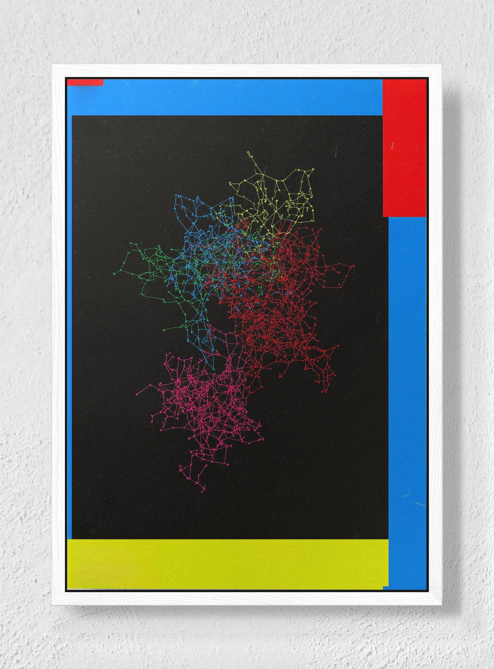 THE SQUARE THAT WANTED TO BE AIR - White frame canvas
