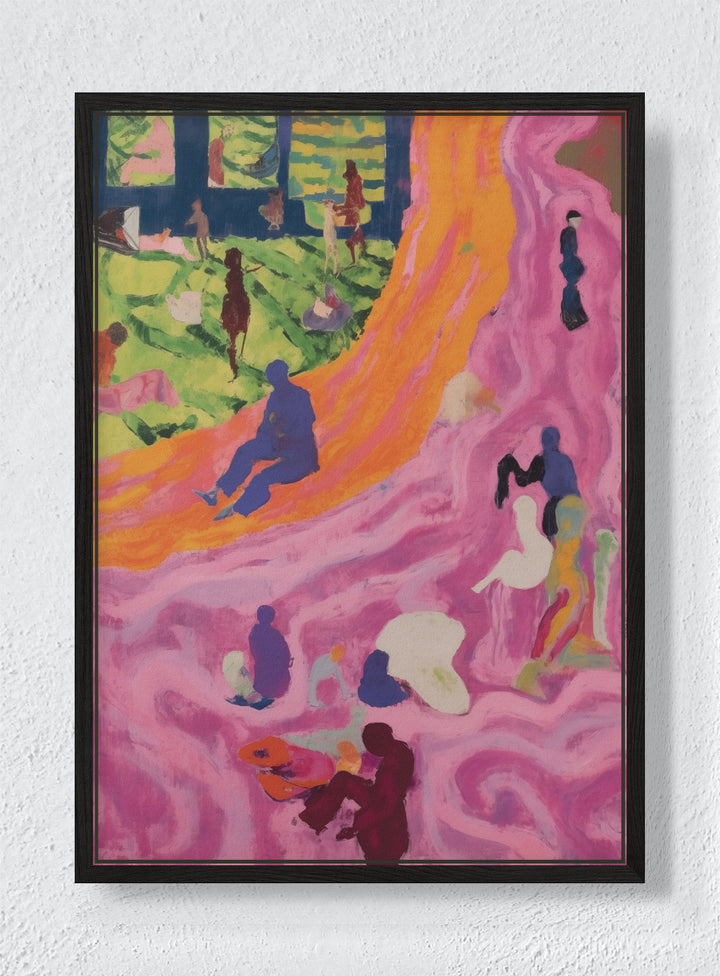 THE SWIM - Black frame canvas