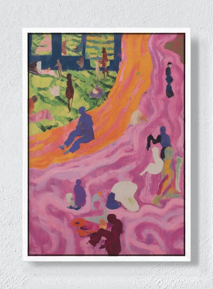 THE SWIM - White frame canvas