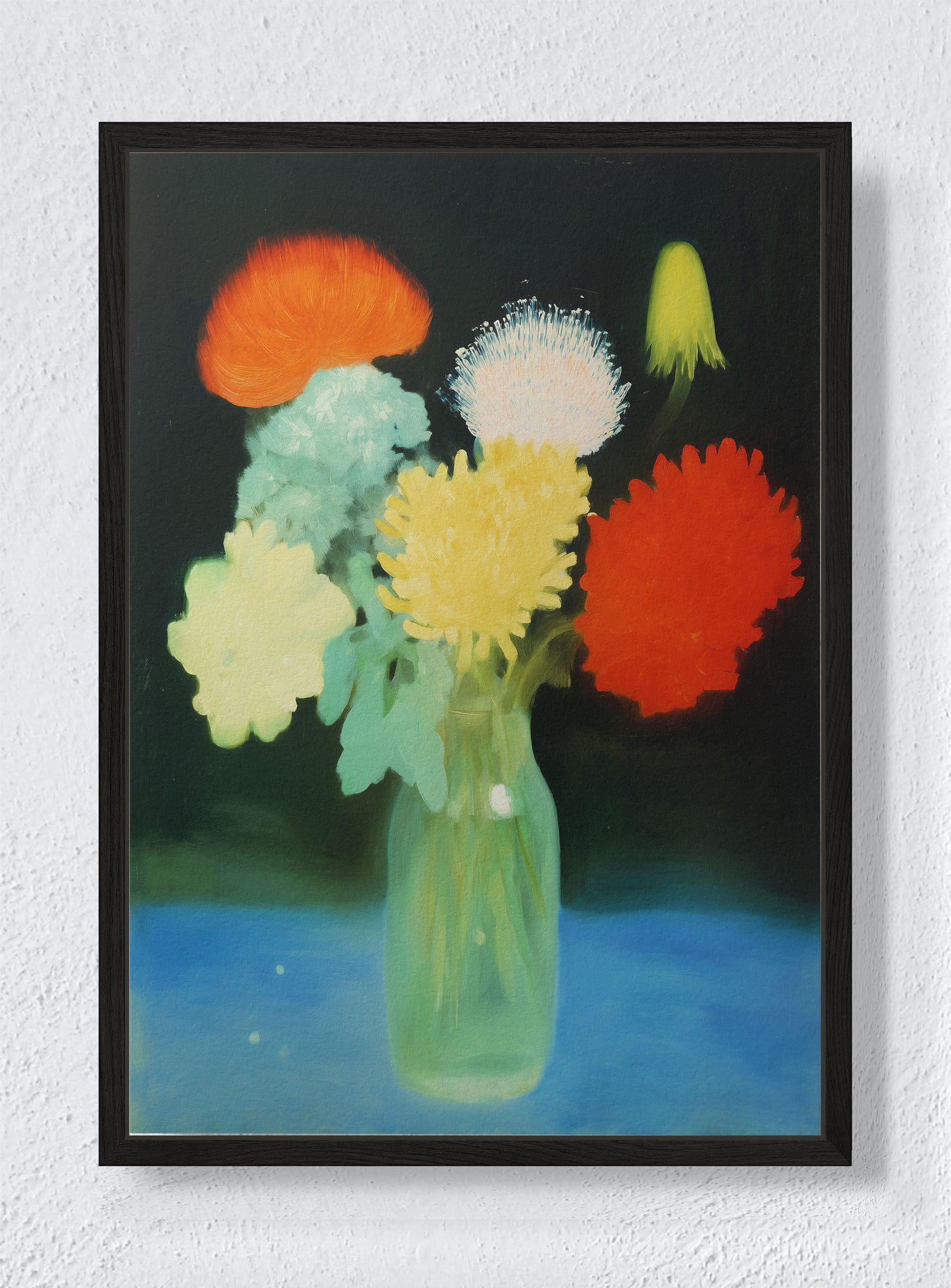 THE UNTRANSLATED FLOWERS - Black frame canvas