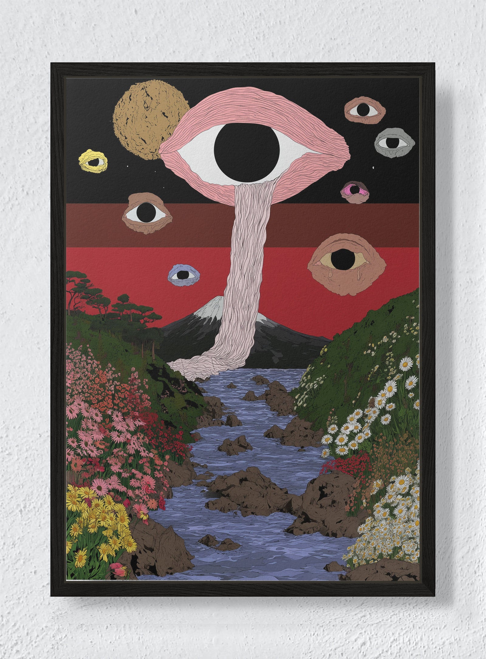 THE WATCHFUL VALLEY - Black frame canvas