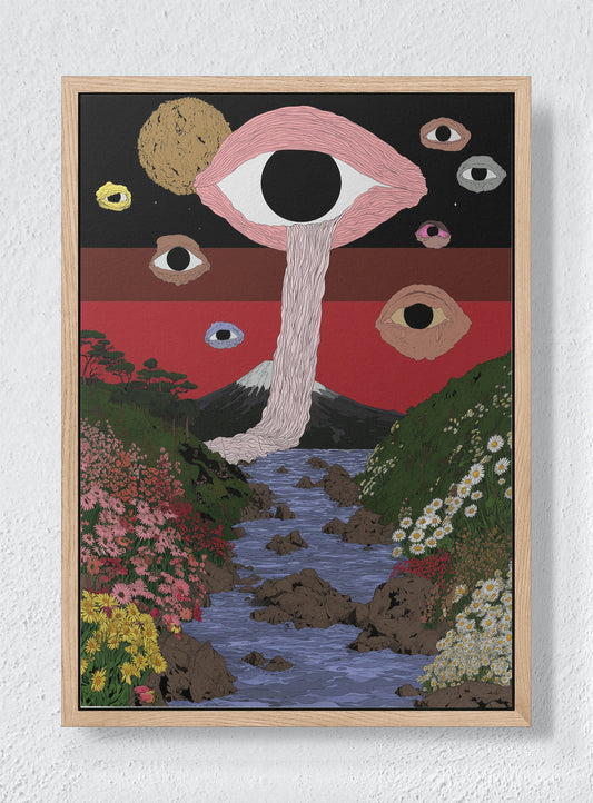 THE WATCHFUL VALLEY - Natural frame canvas