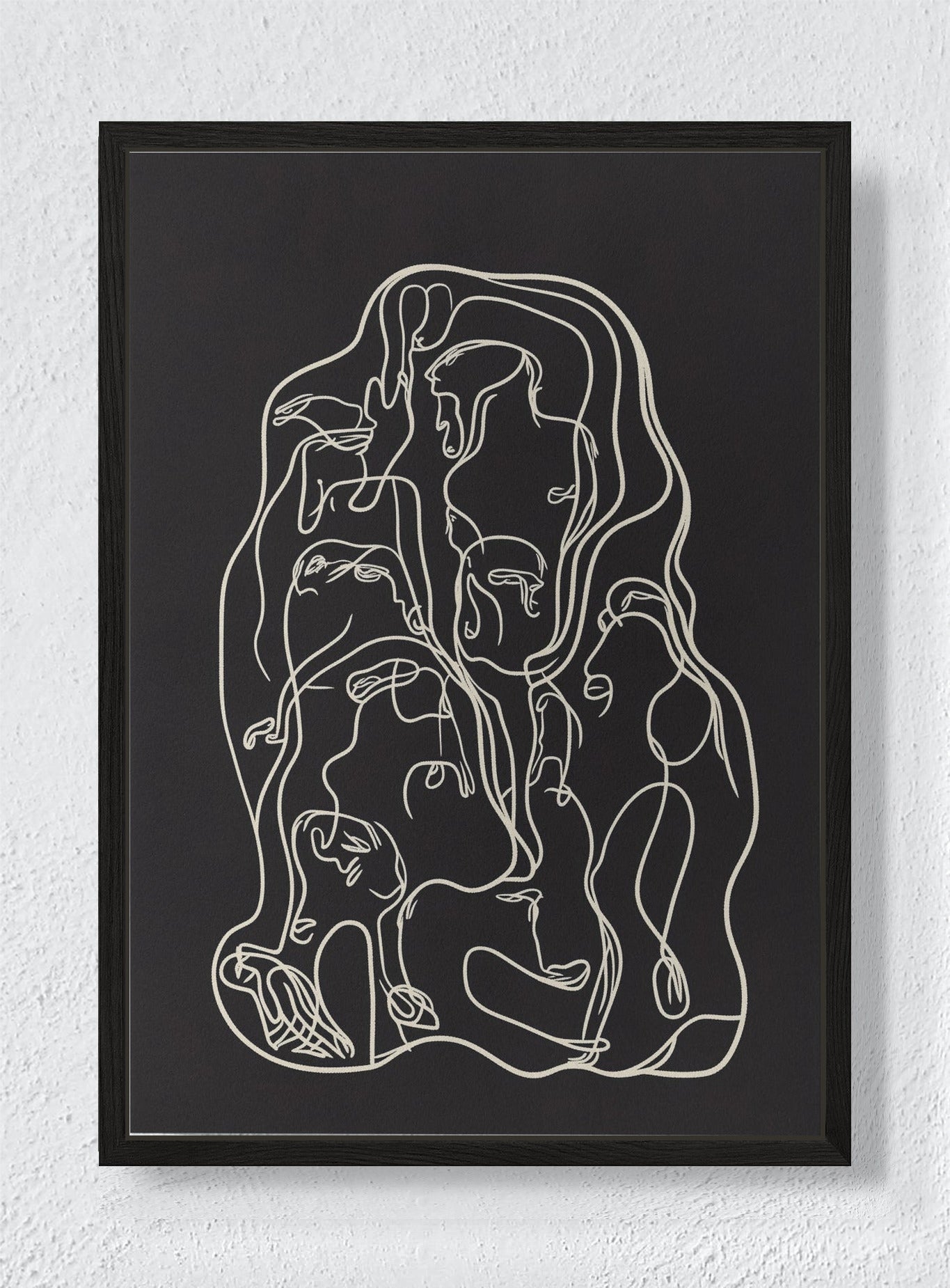 THREADS OF HUMANITY - Black frame canvas