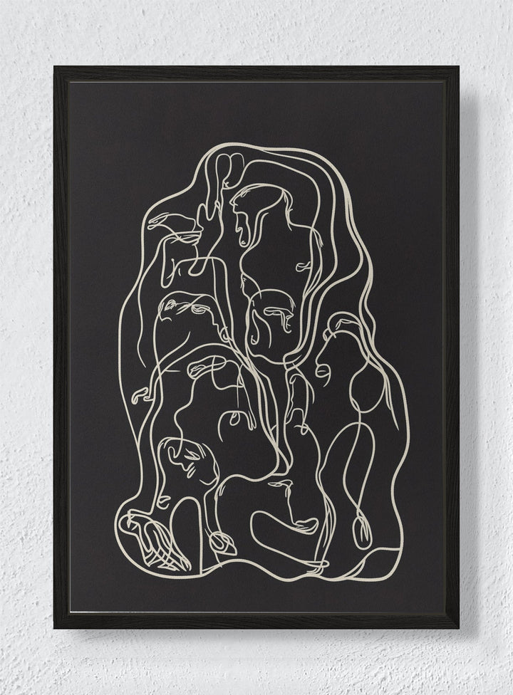 THREADS OF HUMANITY - Black frame canvas