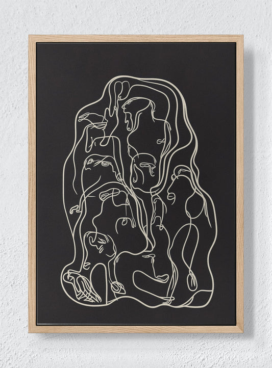 THREADS OF HUMANITY - Natural frame canvas