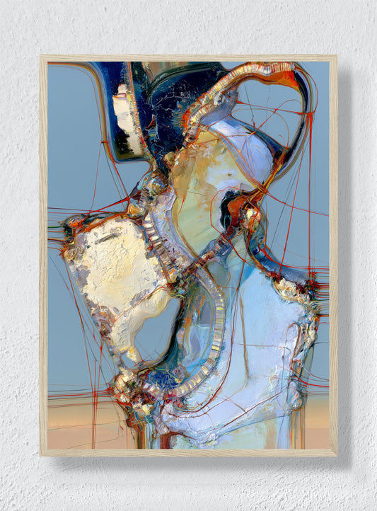 THREADS THROUGH THE BLUE - Natural Frame
