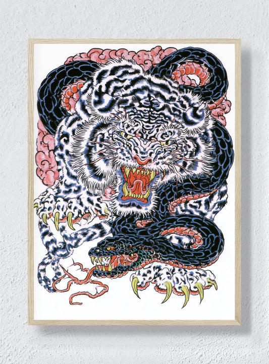 TIGER IN THE COILS - Natural Frame