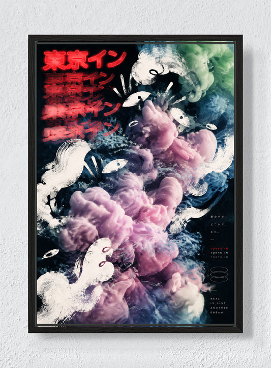 TOKYO IN - Black frame canvas