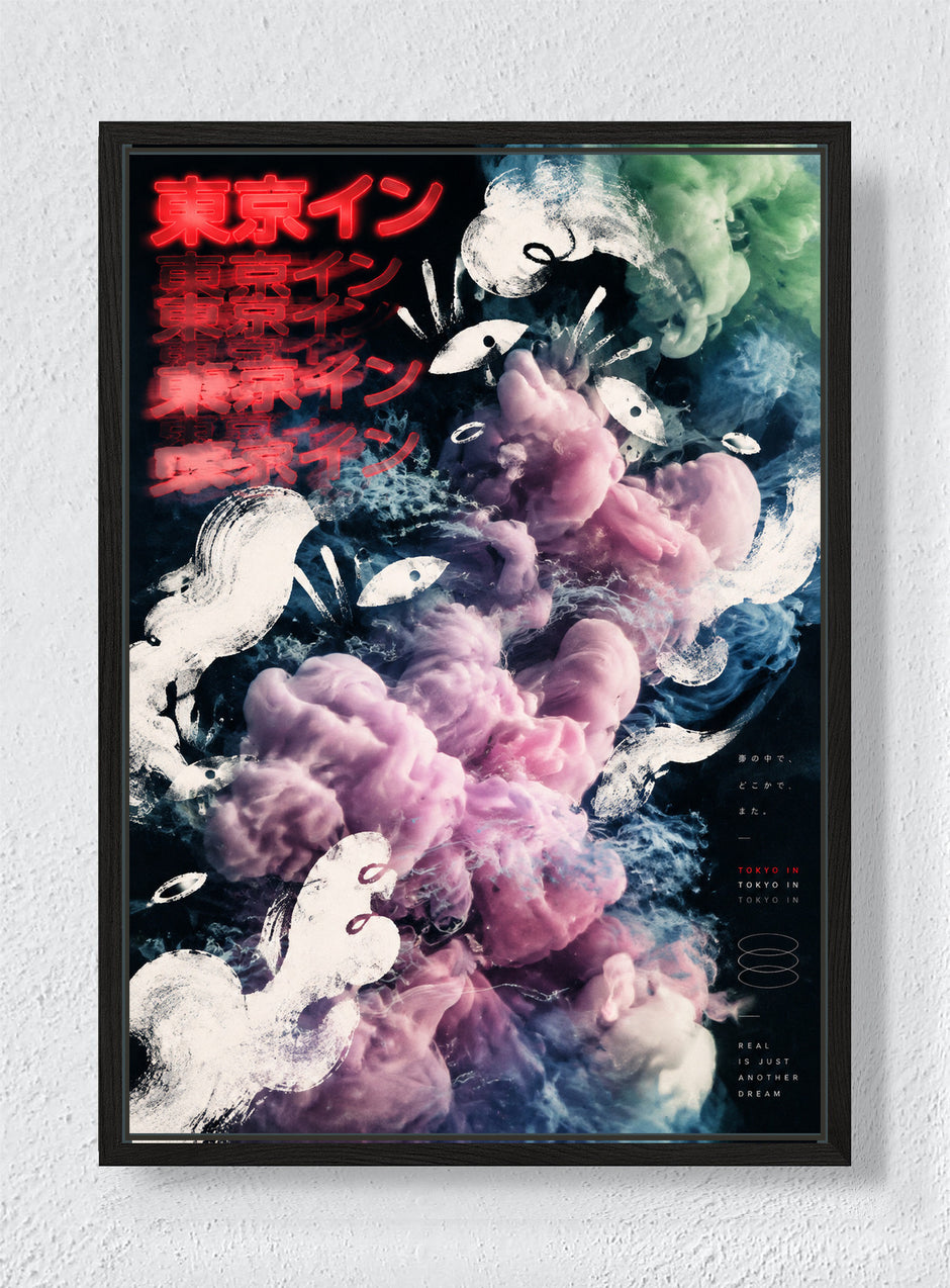 TOKYO IN - Black frame canvas