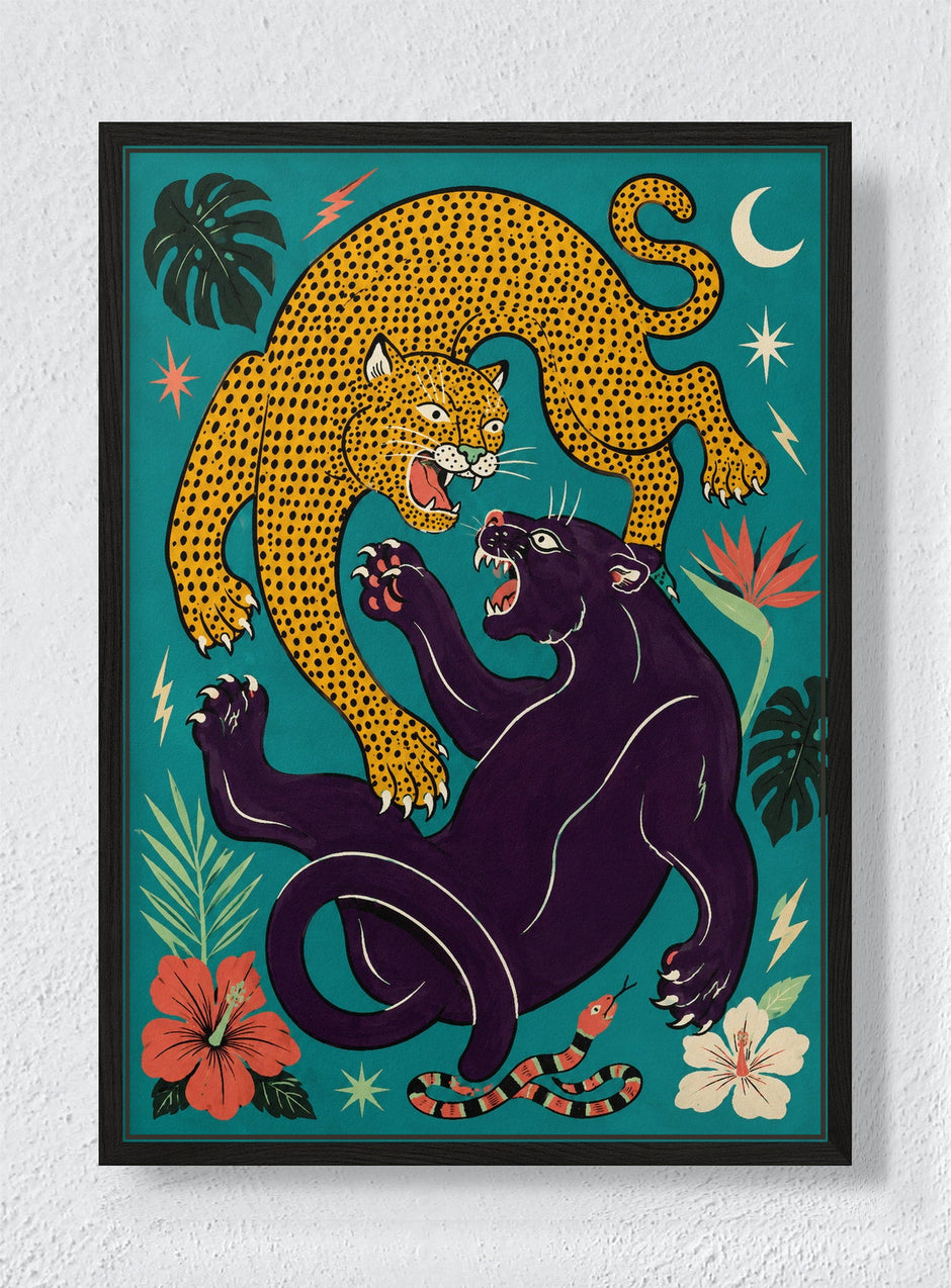 TOOTH & CLAW - Black frame canvas