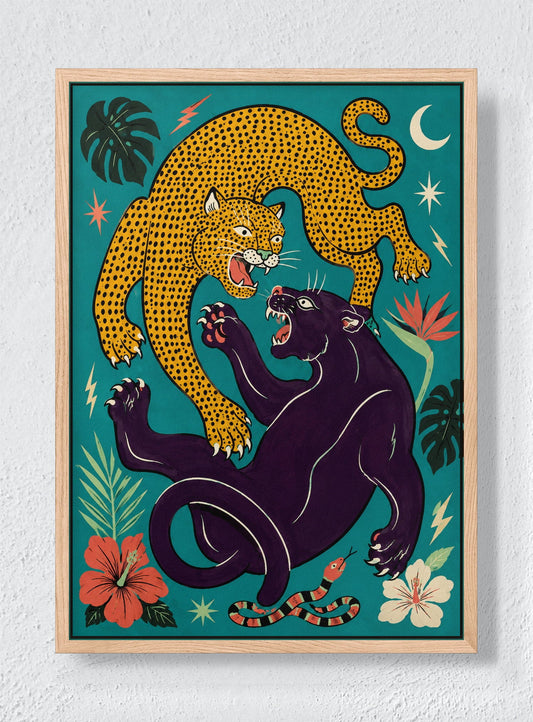 TOOTH & CLAW - Natural frame canvas