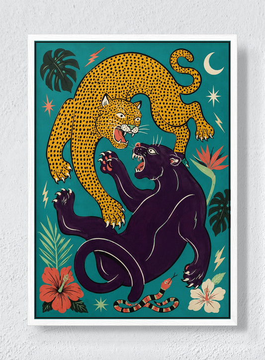 TOOTH & CLAW - White frame canvas