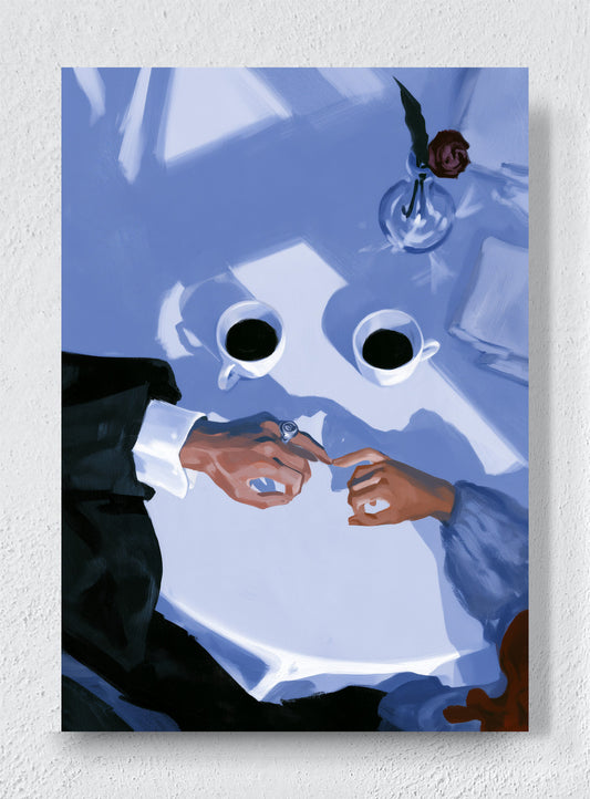 TWO CUPS AND A PROMISE - Unframed canvas