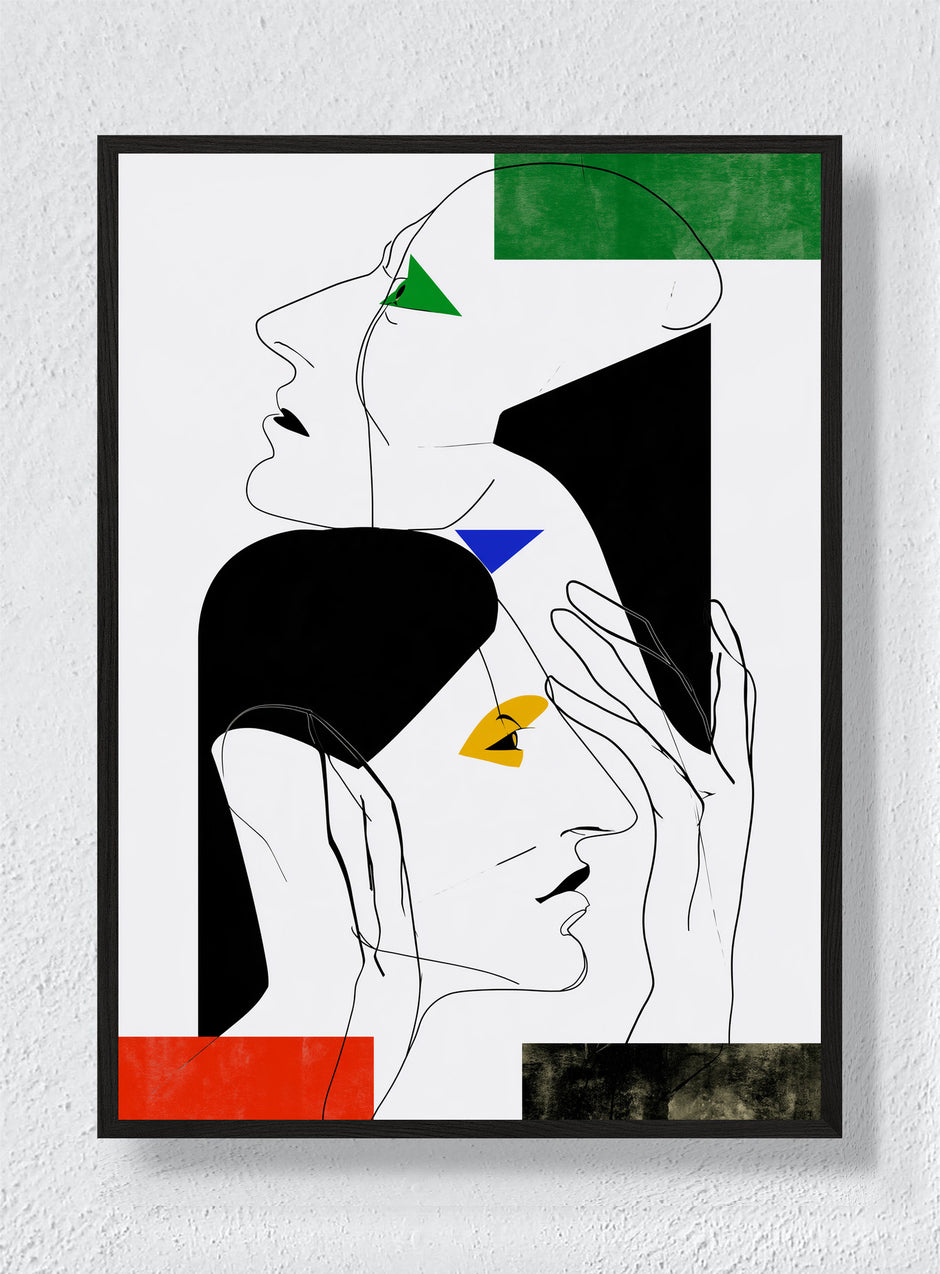 TWO FACES ONE THOUGHT - Black Frame