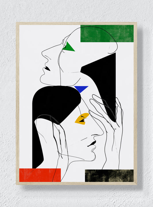 TWO FACES ONE THOUGHT - Natural Frame