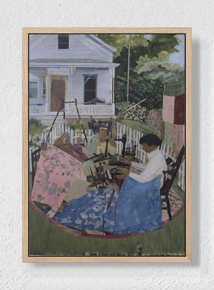 TWO WOMEN AND A WARM DAY - Natural frame canvas