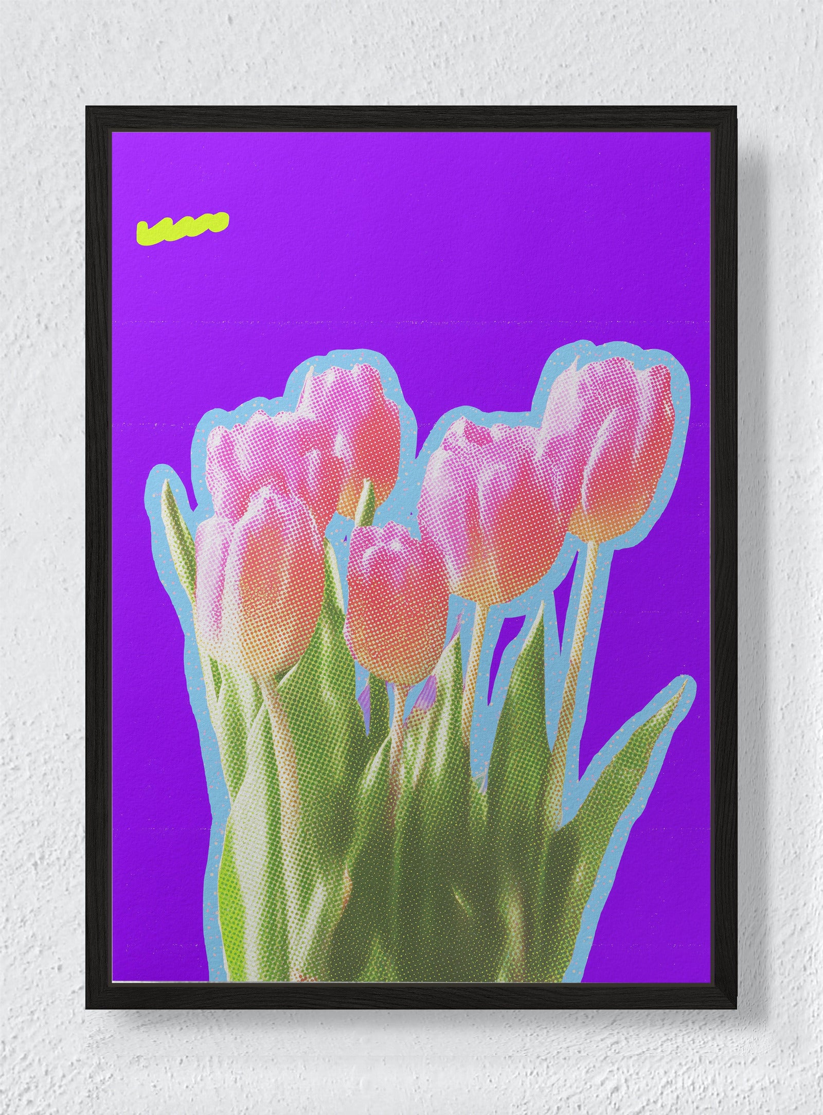 ULTRAVIOLET BLOOM - Black frame canvas