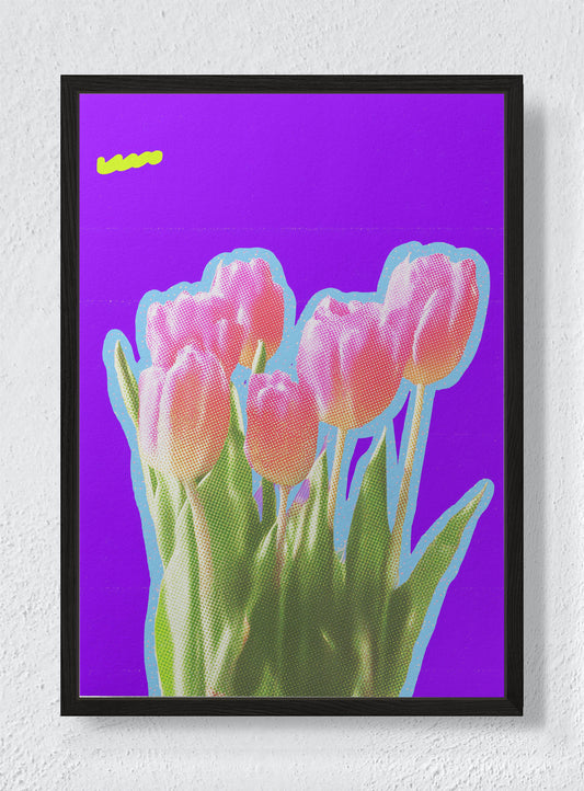 ULTRAVIOLET BLOOM - Black frame canvas