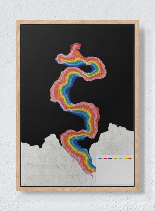 UNTUNED BUT STILL SPEAKING - Natural frame canvas