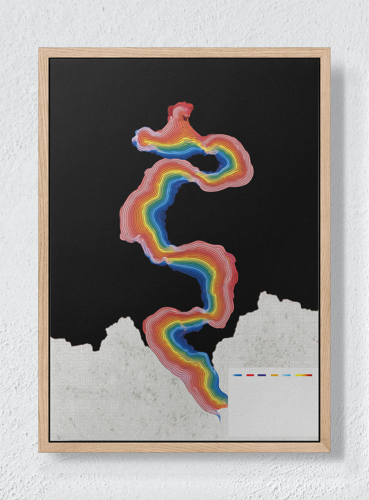 UNTUNED BUT STILL SPEAKING - Natural frame canvas