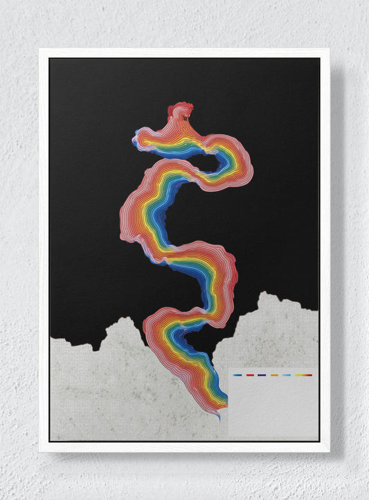 UNTUNED BUT STILL SPEAKING - White frame canvas
